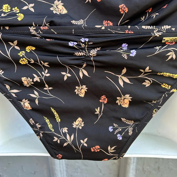 Skye Black Floral Tankini, Small - Picture 4 of 12